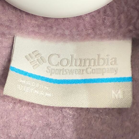 Columbia Fleece Jacket Womens‎ Medium Lavender Pink Soft Comfort Zip Pockets EUC - Picture 5 of 10
